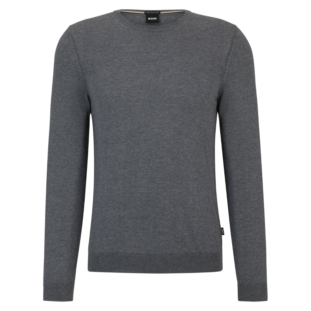BOSS Leno-P Crewneck in Medium Grey