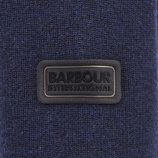 Barbour Crawley Funnel Knitted Jumper in Navy