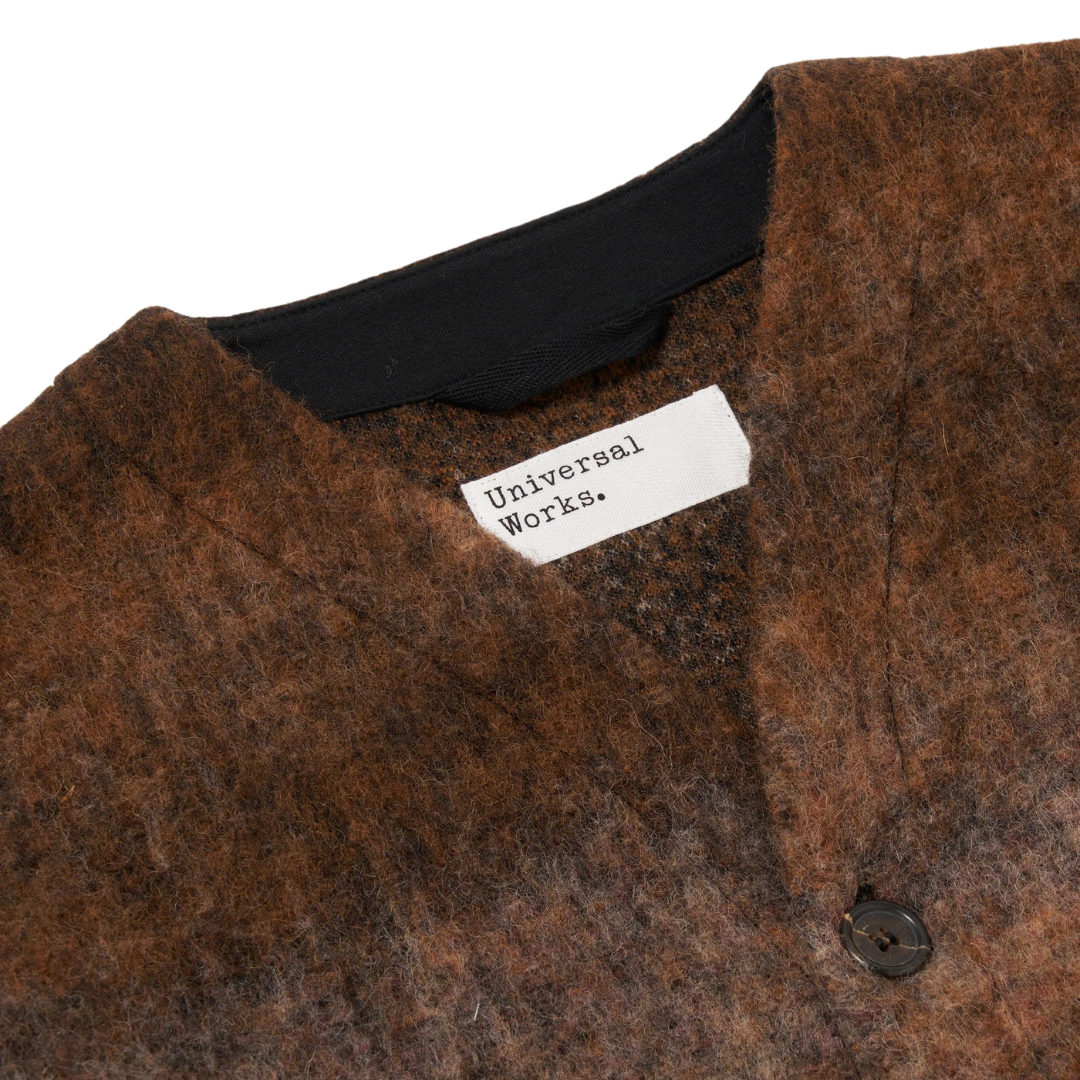 Universal Works Ombre Cardigan in Brown