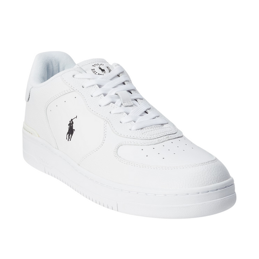 Ralph Lauren Masters Court Leather Trainer in White