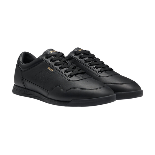 BOSS Leather Nitan Sneakers in Black