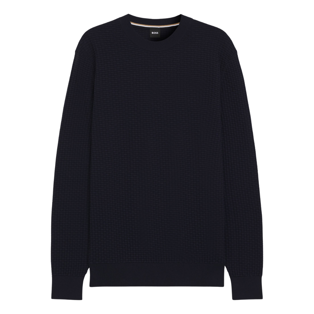BOSS H-Imberto Sweater in Dark Blue