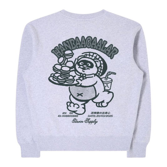 Edwin Tanuki Sweatshirt in Grey Marl