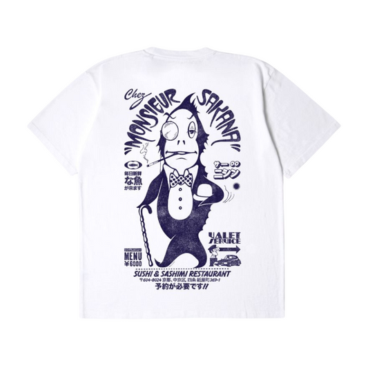 Edwin Monsieur Sakana T-Shirt in White