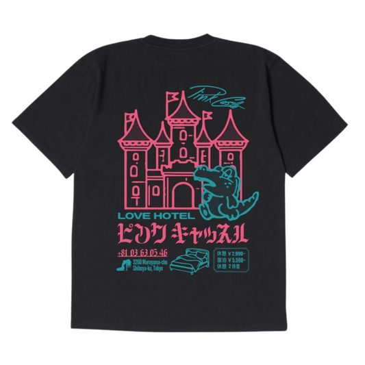 Edwin Pink Castle Tee in Black