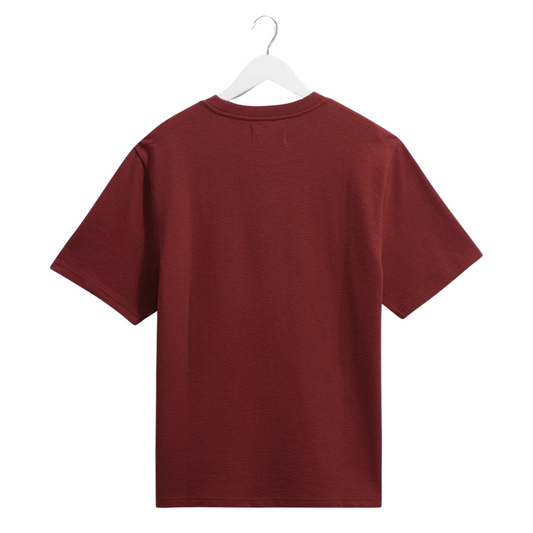 Wax London Dean Tee in Burgundy