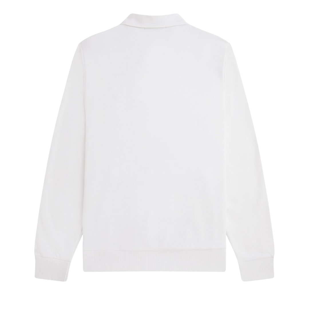 Fred Perry Tennis Badge Collared Sweatshirt in Snow White