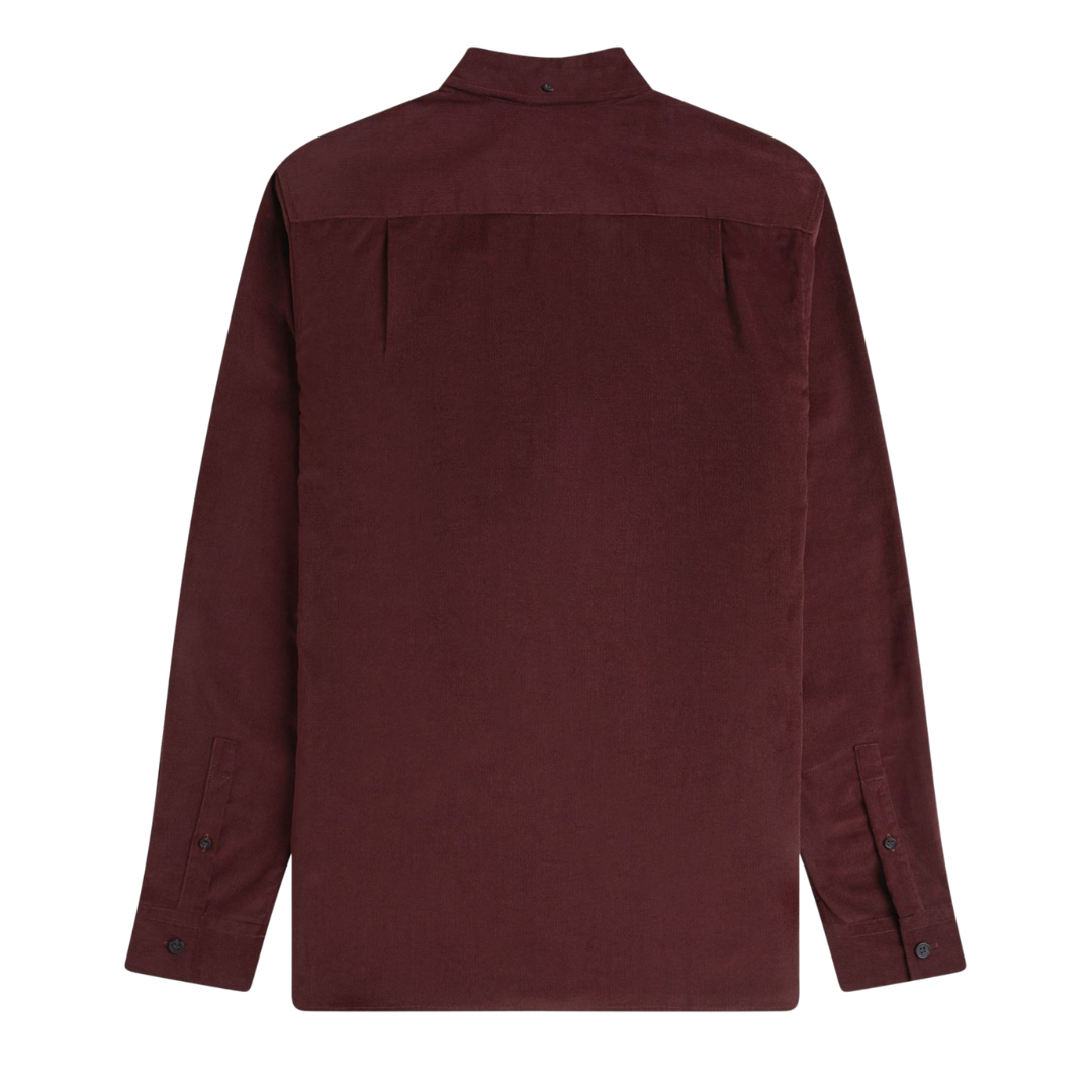 Fred Perry Needle Cord Shirt in Oxblood