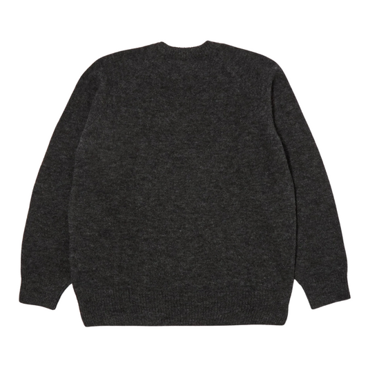 Universal Works Alpaca Lyon Crew in Charcoal