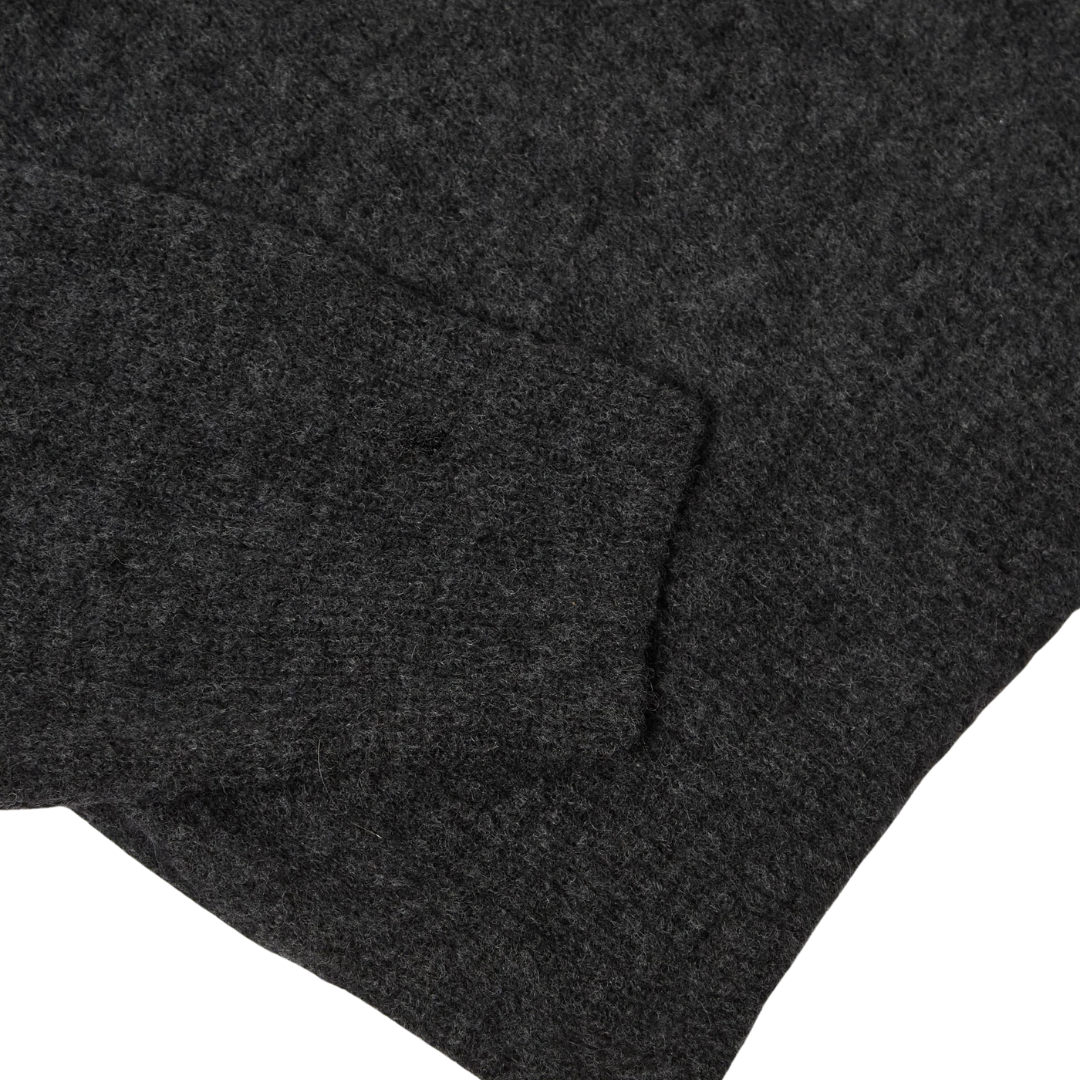 Universal Works Alpaca Lyon Crew in Charcoal