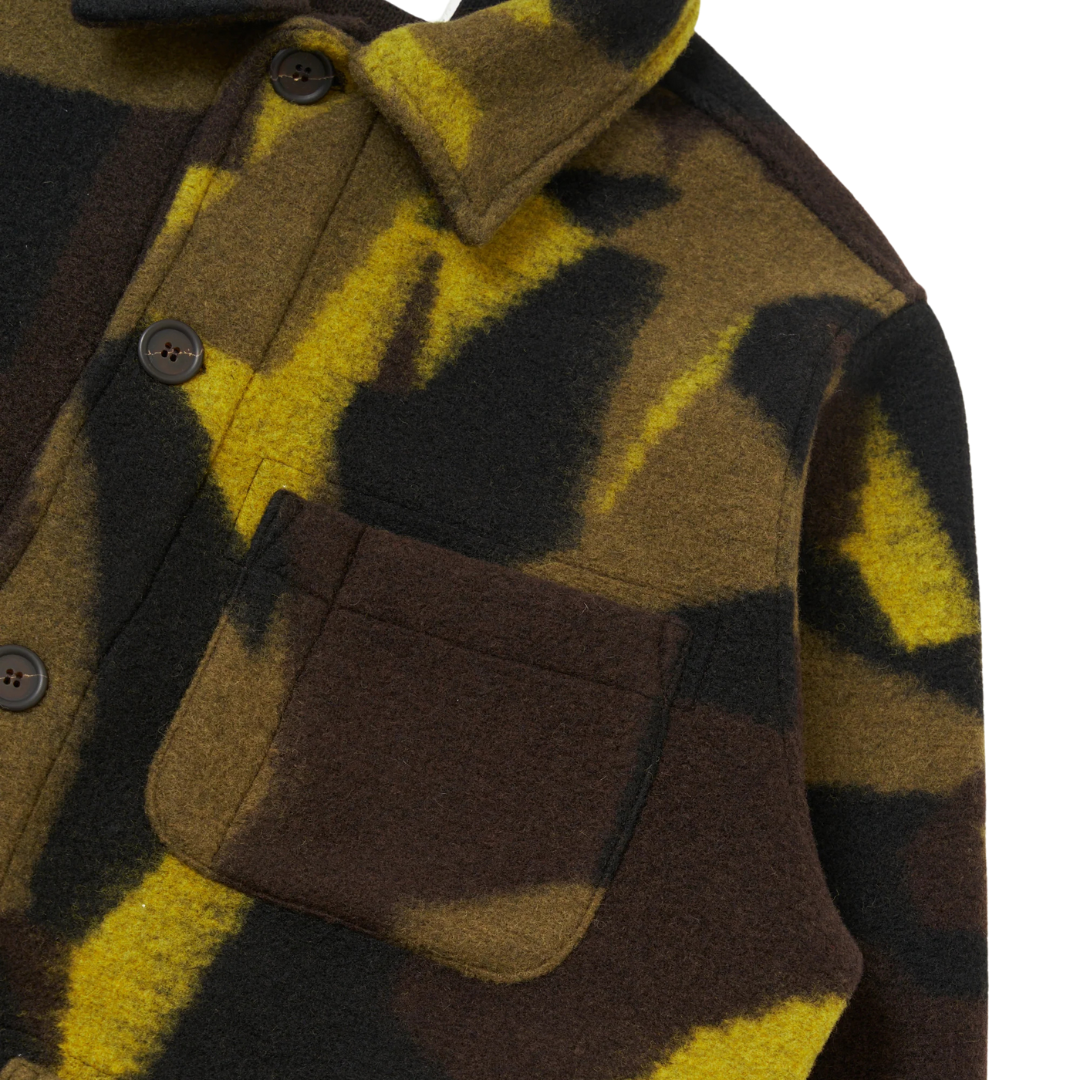 Universal Works Fleece Field Jacket in Camo