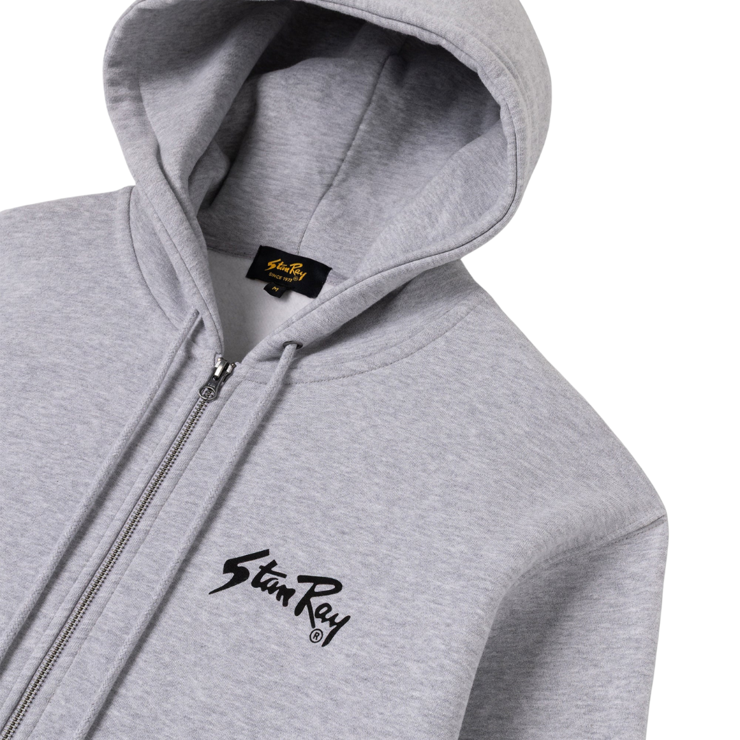 Stan Ray OG Zip Hoodie in Grey Heather