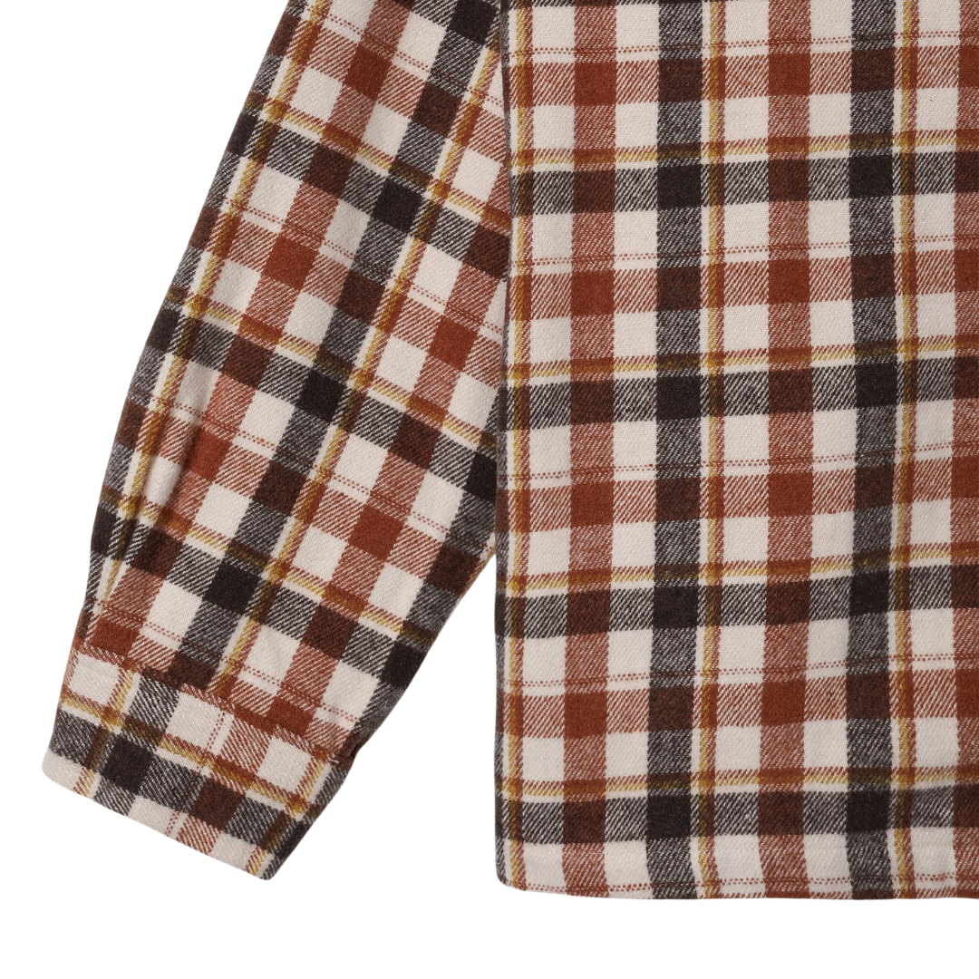 Stan Ray Plaid Zip Shirt in Tan