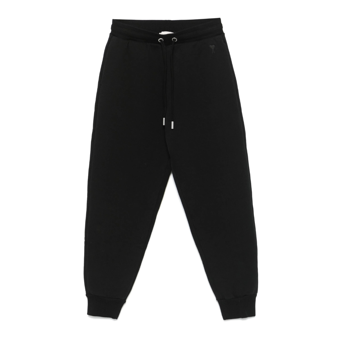 AMI Embossed Logo Sweatpants in Black