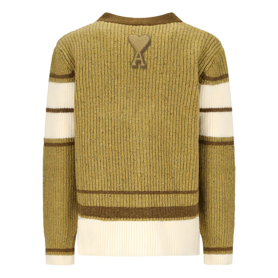 AMI College Cardigan in Green