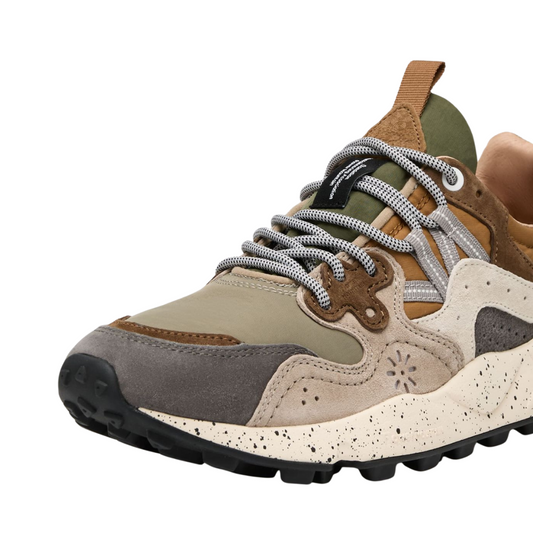 Flower Mountain Yamano 3 Sneakers in Grey/Onion Brown