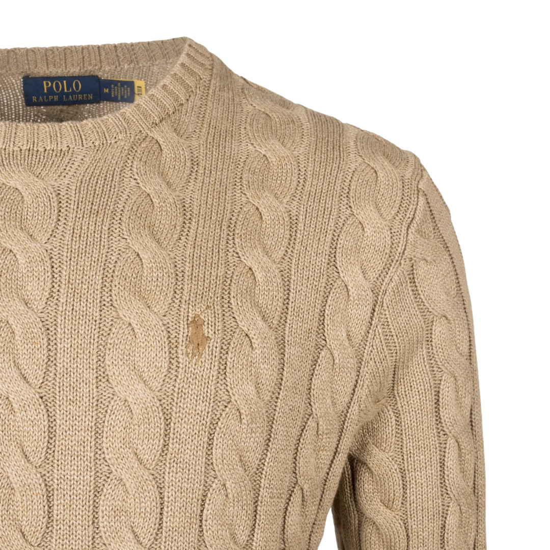 Ralph Lauren Cable Knit in Camel Heather