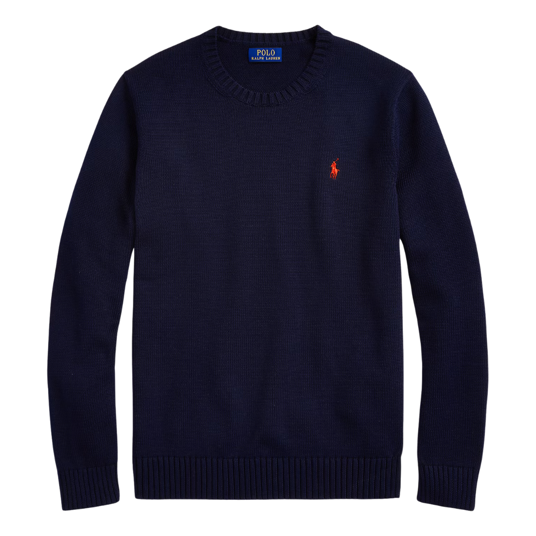 Pull Ras-du-cou en Coton Ralph Lauren bleu marine