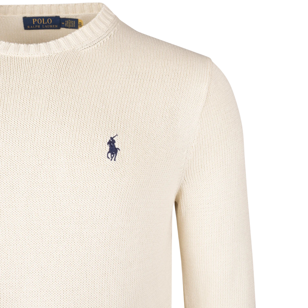 Pull ras-du-cou en coton Ralph Lauren de couleur Crème Andover