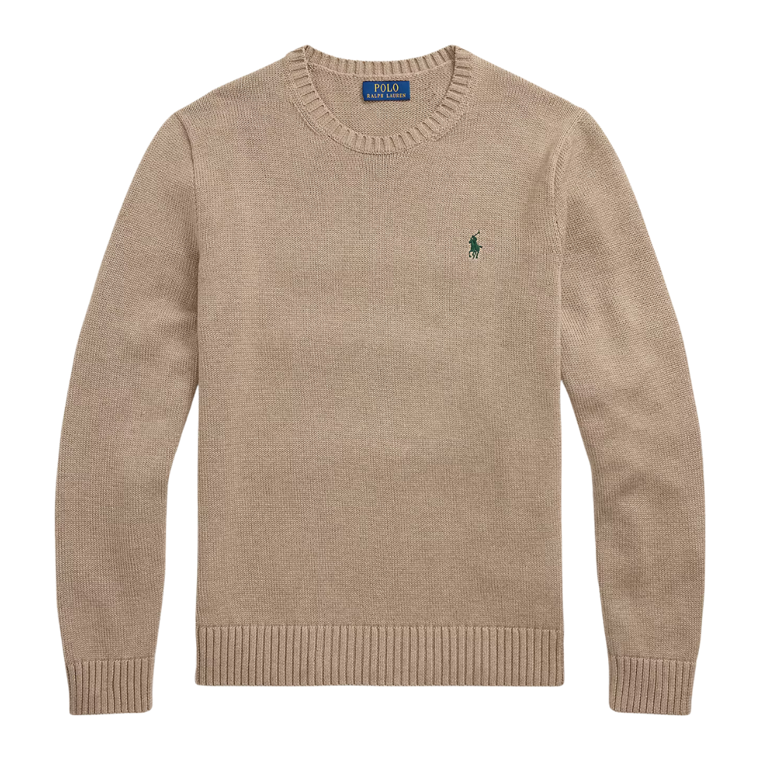 Pull ras-du-cou en coton Ralph Lauren bronze chiné