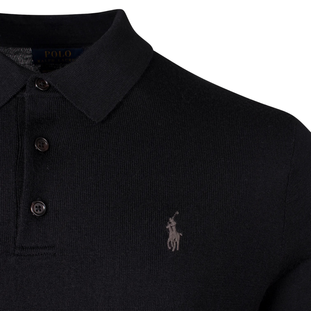 Ralph Lauren Knit Polo in Black