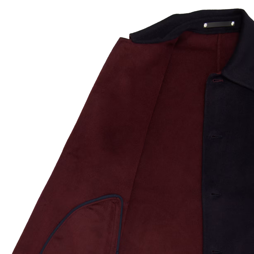 Paul Smith Long Wool Coat in Navy