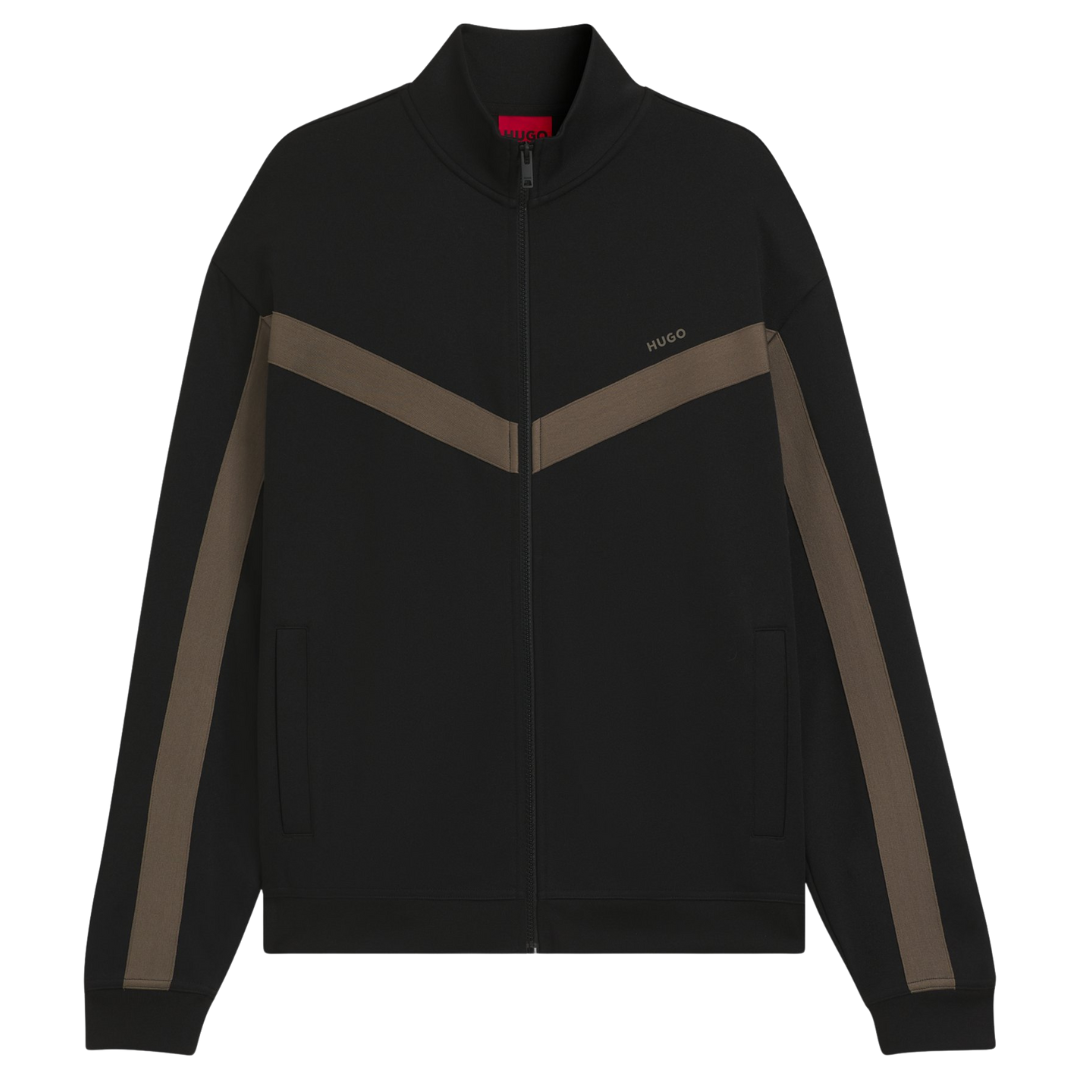 HUGO Darti Zip Up Sweatshirt in Black