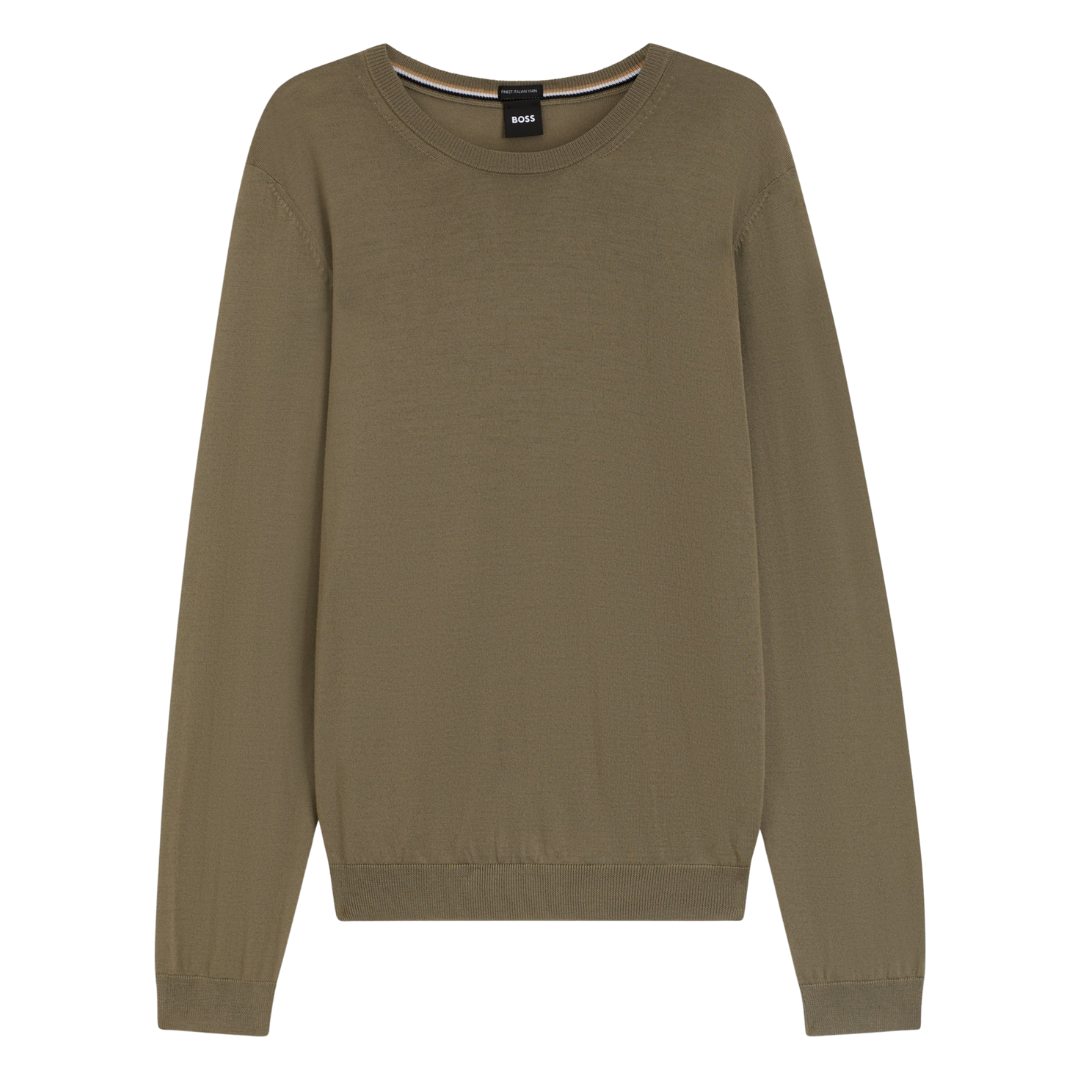 BOSS Leno-P Crewneck in Open Brown