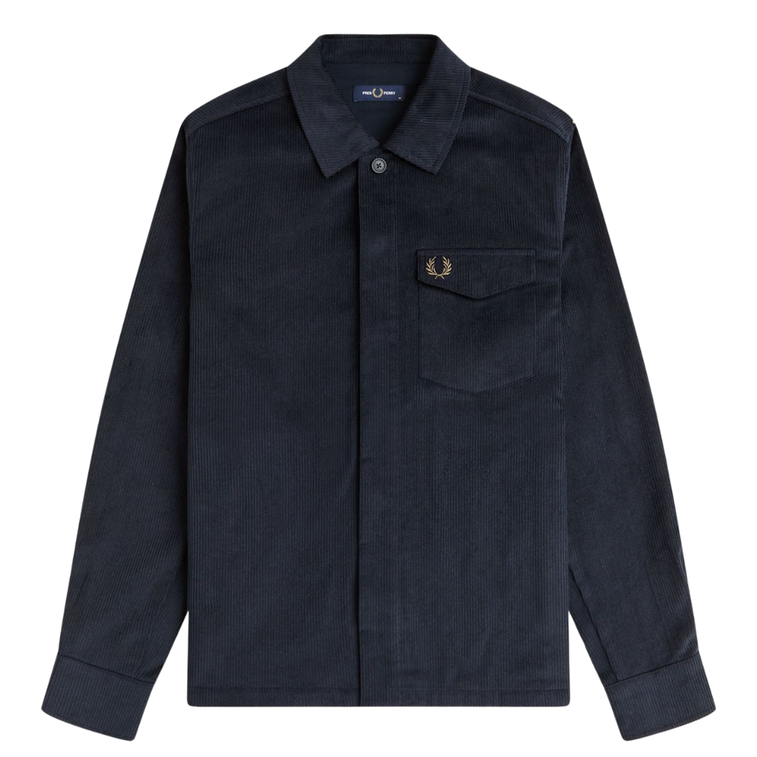 Fred Perry Corduroy Overshirt in Navy