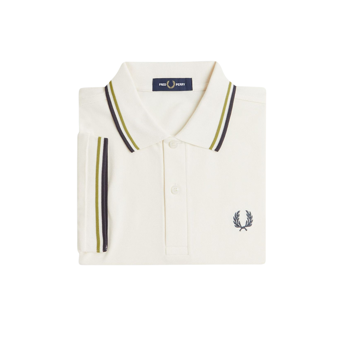 Fred Perry Twin Tipped Polo Shirt in Ecru