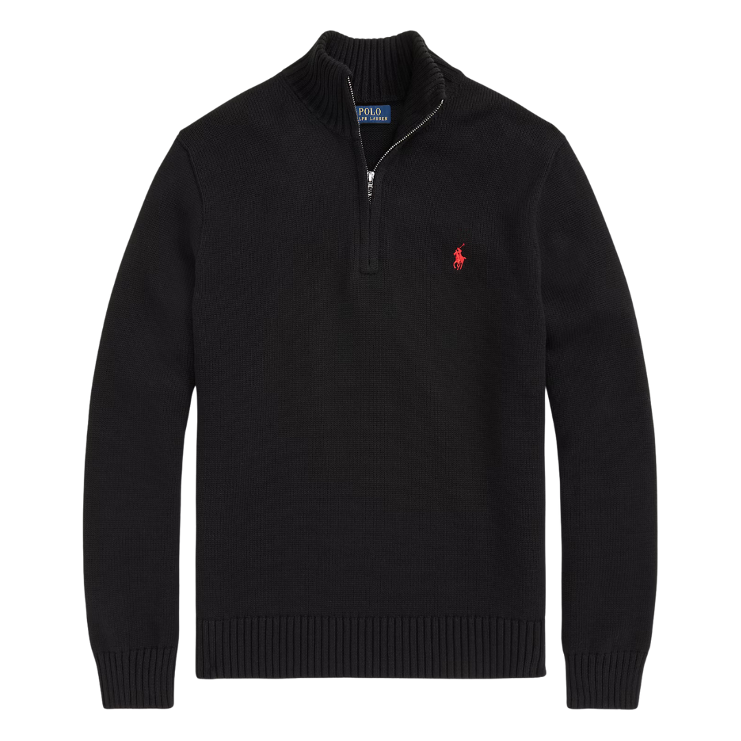 Ralph Lauren Knitted Quarter Zip in Black