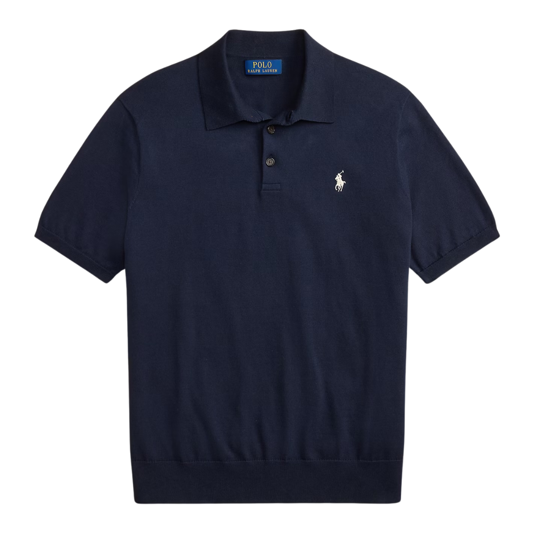 Polo Ralph Lauren en maille bleu marine