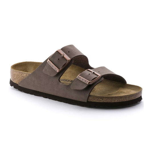 Birkenstock Arizona Birko-Flor Nubuck Sandal in Mocca