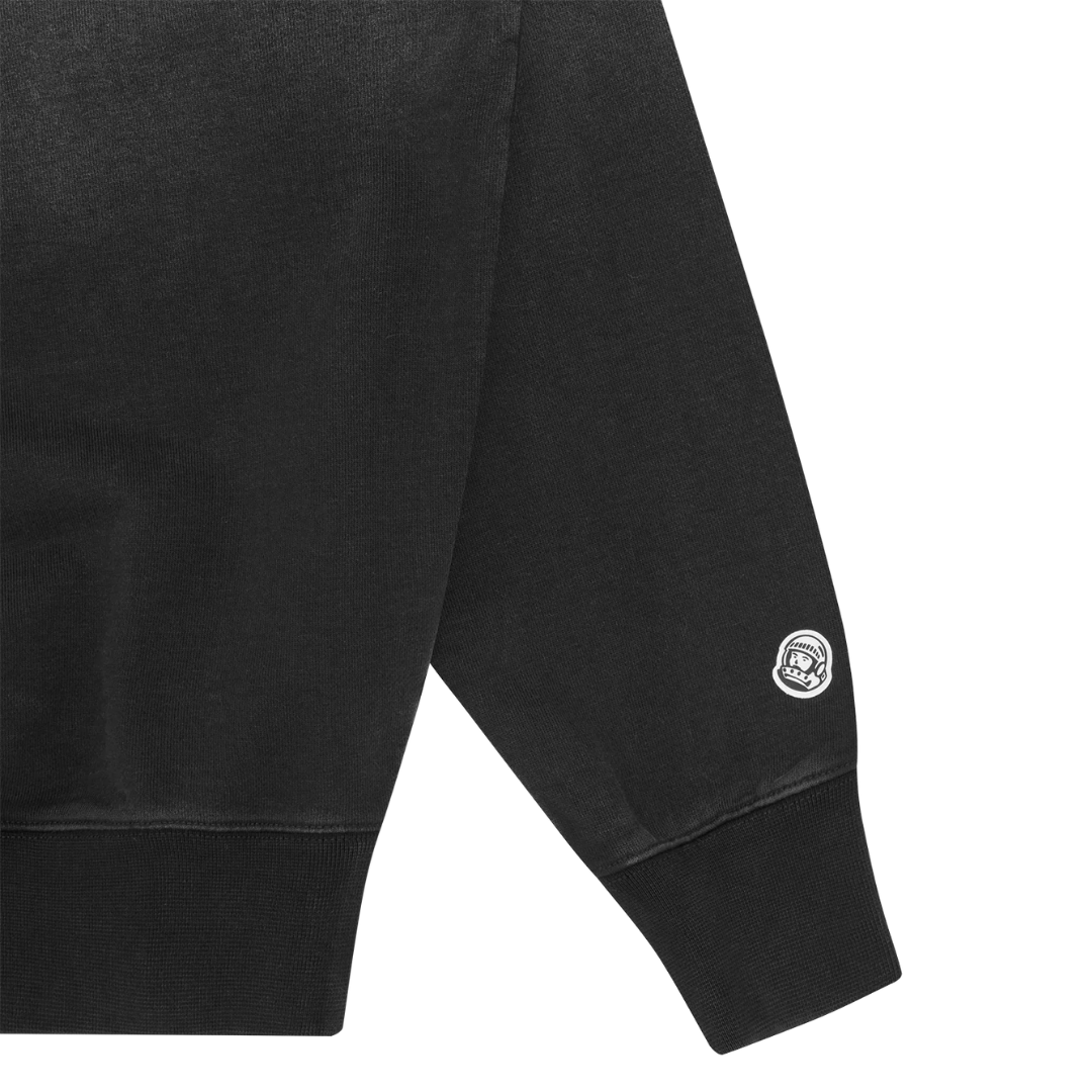 Billionaire Boys Club World College Quarter Zip Sweatshirt in Washed Black