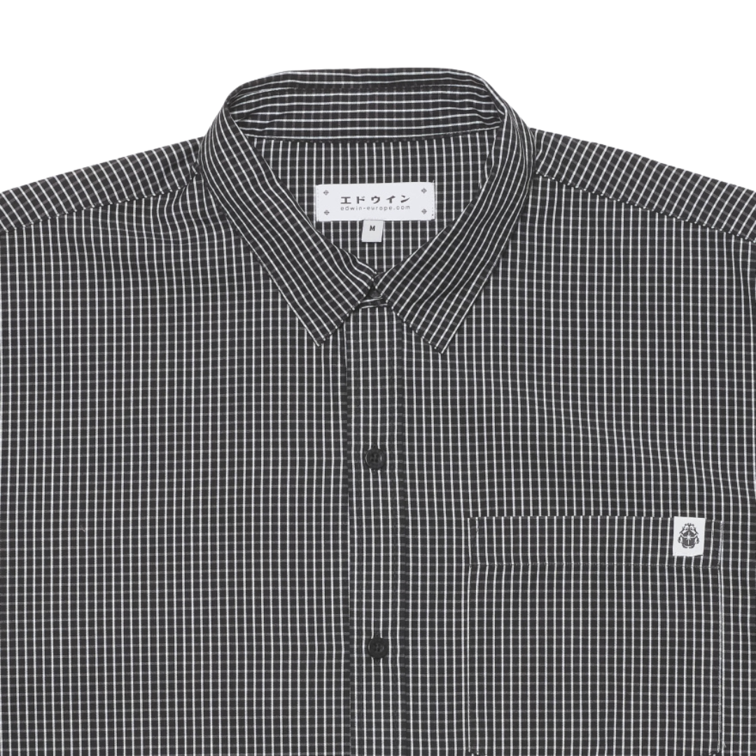 Edwin Millbury Short Sleeve Shirt in Black & White