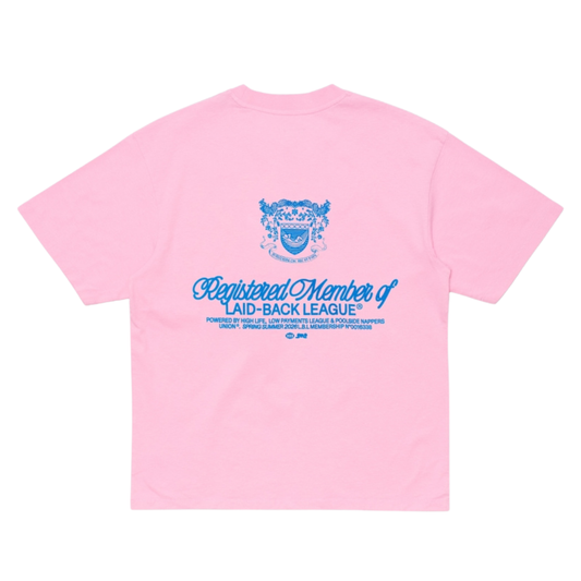 Edwin Laid-Back League T-Shirt Begonia Pink