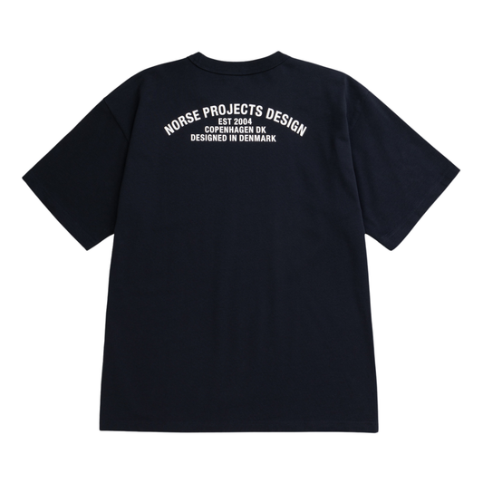 Norse Projects Snekkersten Print T-Shirt in Dark Navy