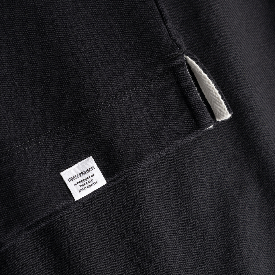Norse Projects Isefjord LS Polo in Black