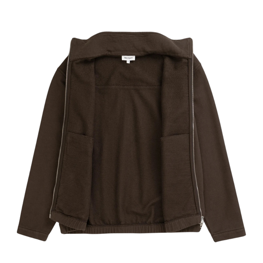 Norse Projects Hornidal Track Jacket in Delicioso Brown