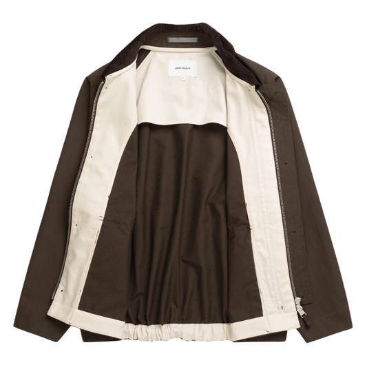 Norse Projects Holmen Wax Jacket in Delicioso Brown