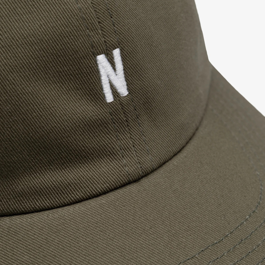 Norse Projects Twill Sports Cap in Olive Night