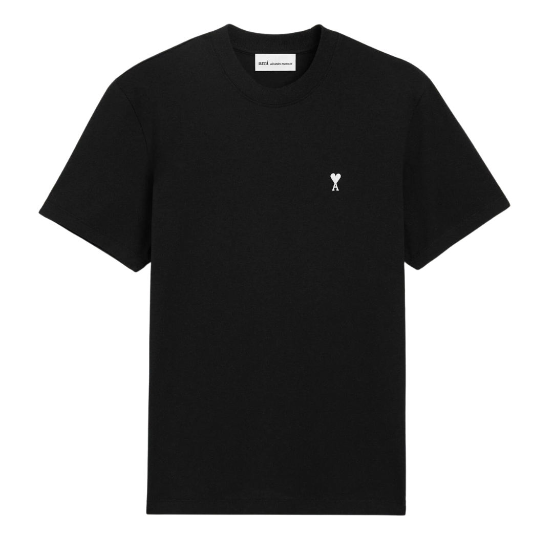 AMI Paris Contrast ADC T-Shirt in Black