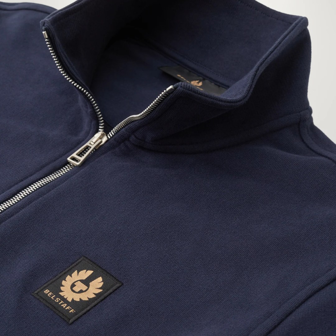 Belstaff Quarter Zip Sweatshirt in Dark Ink