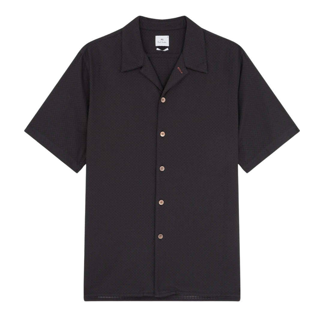 Paul Smith Casual Fit Short Sleeve Shirt in Black
