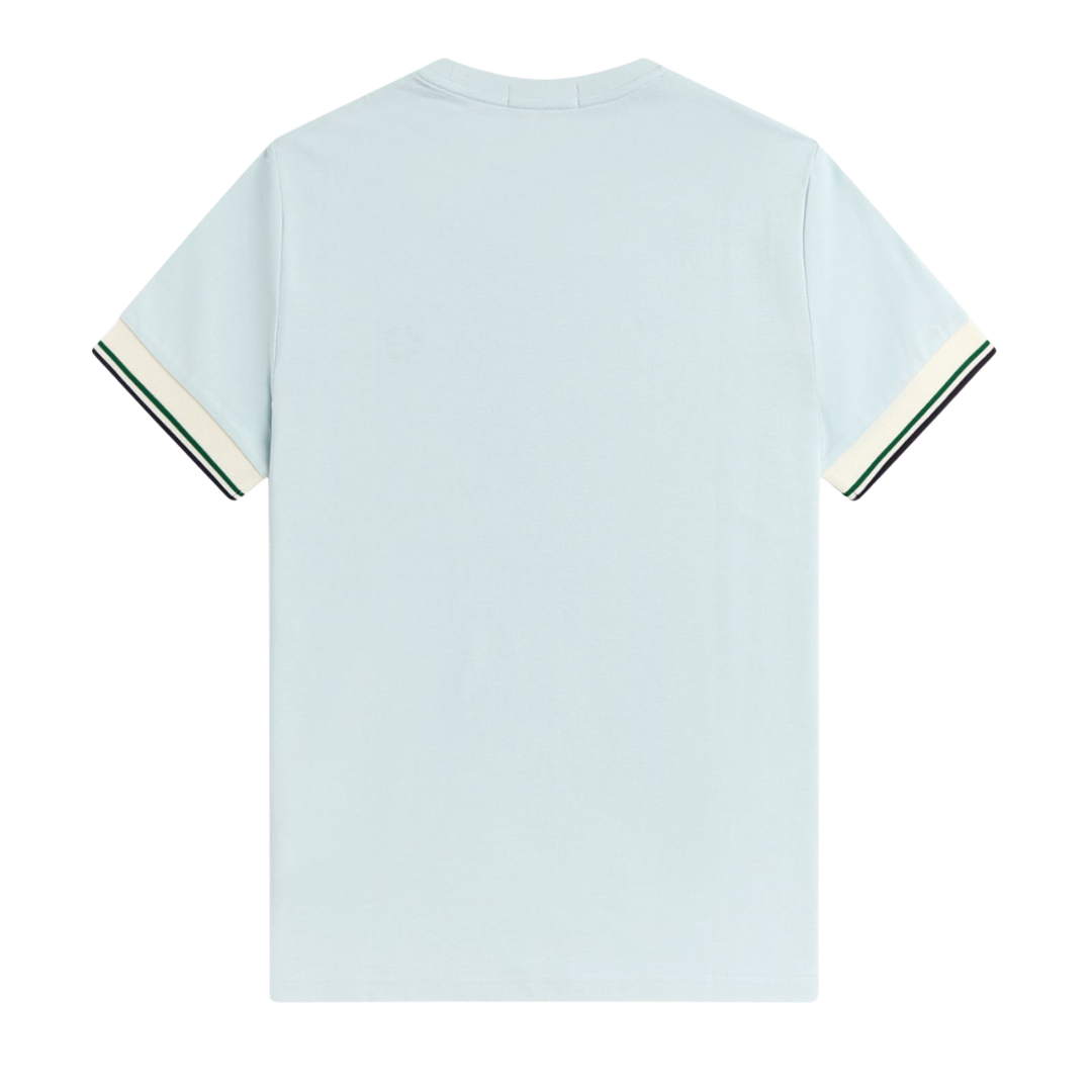 Fred Perry Twin Tipped Cuff T-Shirt in Light Ice
