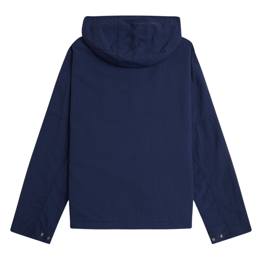 Fred Perry Cropped Ripstop Parka Jacket in Tennis Blue