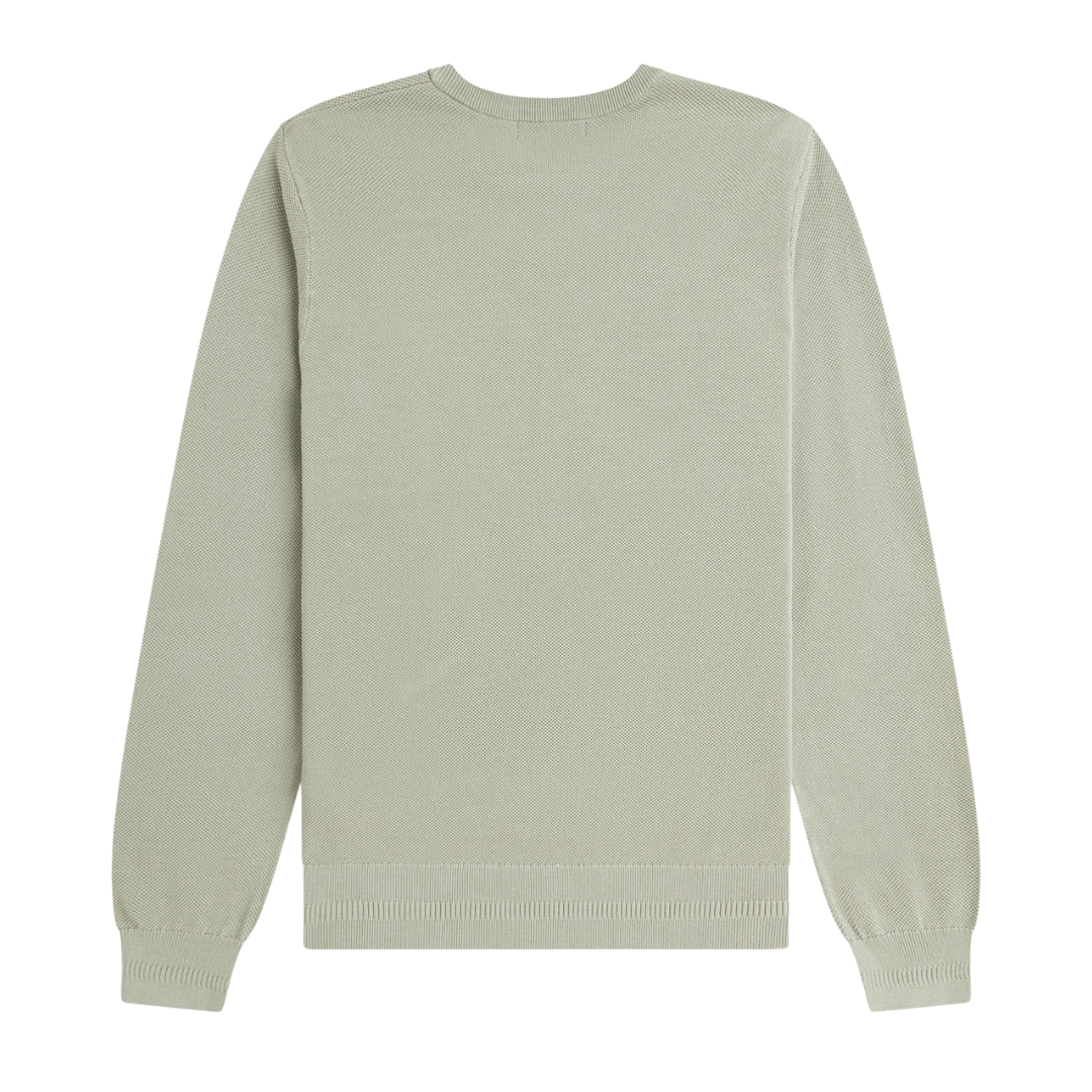 Pull en piqué Fred Perry couleur Seagrass