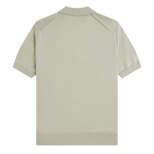 Fred Perry Cotton Knitted Shirt in Seagrass