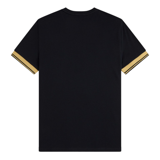 Fred Perry Twin Tipped Cuff T-Shirt in Black