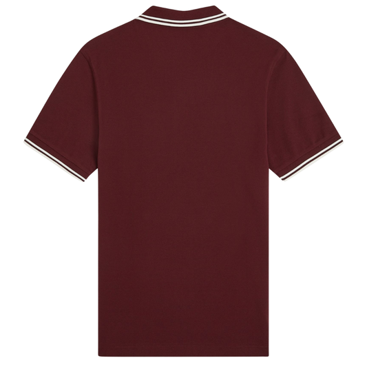 Fred Perry Twin Tipped Polo Shirt in Oxblood